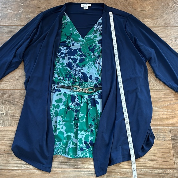 Jaclyn Smith 1 piece Blouse & Attached Cardigan, Women’s size 1X - Picture 6 of 7